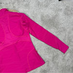 Title Nine  Swift Half Zip Shirt Top Longsleeve Waves Texture in Hot Pink Size S Photo 7