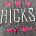 Gilly Hicks Sailboats Sail Team 3/4 Sleeve Top in Gray/White/Pink - Size Medium Photo 2