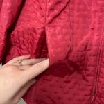 Talbots Vintage‎  women’s red polka dotted collared full zip padded jacket XL Photo 5