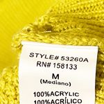 Staccato  Size Medium Yellow Knit V Neck‎ Short Sleeve Sweater Top Photo 3