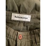 Reformation  Utility Pants Army Green Cargo Style Distressed Hem Size 26 Photo 4