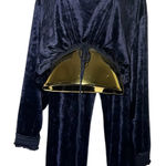 Free People  Navy Velvet Jogger Set S Photo 0