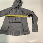 Tangerine  Black and White Striped Women's Hoodie Photo 1