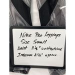 Nike Black & Gray Geometric Pattern Pro Leggings Sz Small Photo 3