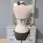 Xhilaration Swimsuit One Piece Cut Out Army Olive Green Womens Small Photo 6