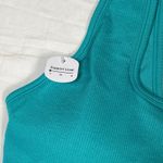 Xersion  Long Line Bra Women's Medium Green Seamless Ribbed Low Support NEW Photo 2