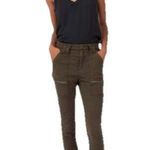 Joie  High Rise Park Skinny Pants Women Fatigue Green Ankle Cropped Pants Size 25 Photo 0