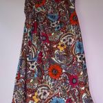 Talbots  Size LP Cotton T Shirt Sun Dress Red Floral Short Sleeve Photo 2