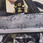 Kate Landry Luxury Classic Designer Multi Pocketed Buckle Black Leather Handbag Photo 7