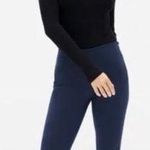 Everlane NWOT  Navy Blue Side Zip Skinny Cotton Pant Curvy fit short Size 14 Photo 0