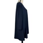 Alfani  XX-Large Tunic Top Stretch Shark-Bite Hem 3/4 Sleeves Boat Neck Navy Blue Photo 2
