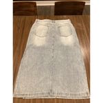 Rebecca Minkoff  rhinestone embroidered High Side Slit Midi Denim Skirt Cotton 16 Photo 6