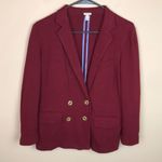J.Crew  Women’s Academia Career Office Knit Maroon Double-Breasted Blazer Photo 0