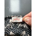 Pixley Black/Beige Elephant Print Blouse Top 3/4 Sleeve Stitch Fix Size Large Black Photo 4