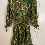 Cara Cara Millbrook Floral Dress in Green Botanical Birds in Size XS Photo 8