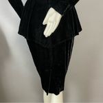 Vintage Scott McClintock Velvet Dress Lace Sequins Peplum 80s 90s‎ Drama Formal Black Photo 15