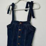 Madewell  Dark Denim Tie Strap Mini Dress Photo 9
