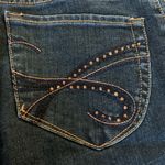 Cache  Rhinestone Stud Jean Pant Size S 2 Denim capris EUC Photo 2