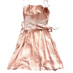 Reformation  Playa Linen Cutout‎ Mini Dress Light Pink Sz 6 Photo 2
