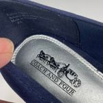 Coach and Four Women's Espadrilles Black Open Toe Wedge Sandals Sz 8.5 Casual Blue Photo 6