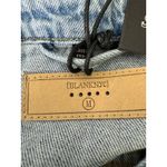 BLANKNYC Denim Jacket Crop Light Wash Drawstring Accents‎ Womens Blue Size M Photo 5