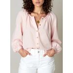 EMERSON FRY Frances Blouse, Shell Pink Linen, Medium Photo 10