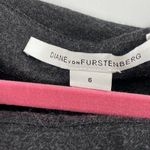 Diane Von Furstenberg  Gabi Felted Ruched Wool Blend Charcoal Gray Dress Size 6 Photo 3