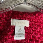 Chico's Chico’s Pink Tweed Woven Knit Blazer size 3(XL) Photo 1