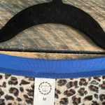 Sunshine & Rodeos Blue With Leopard‎ Sleeve Top Size Medium Photo 2