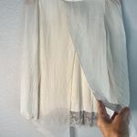 Giusy 100% Silk Cream White Blouse Italian Coquette Feminine Girly Romantic Lace Photo 3