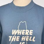 Hanes Vintage  Comfortblend Blue Graphic Sweatshirt Long Sleeve Large Photo 1