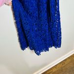 Slate + Willow Cobalt Blue Lace Sleeveless Partially Lined Midi Dress Size 4 Photo 6