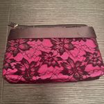 NEW Hot Pink and Black Lace Bow Clutch Full Zip Small Purse Y2K Bag Photo 3