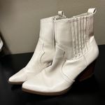 Qupid Pointed Toe Leather Pointed Toe Bootie Photo 0