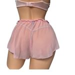 Rachel Roy  women’s extra large sheer pink sleep shorts ruffle elastic waistband Photo 3