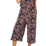 Leota  Skyler Cropped in Confetti Floral Purple Jumpsuit w/ Tags, Small Photo 1