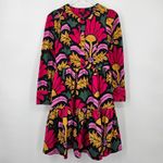 J.Crew  Floral Tiered Long Sleeve Dress Size US‎ 2 Colorful Long Sleeve Photo 5
