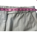 Lands' End Women's 14 Beige Cotton Blend Button Hem Pull On Back Cropped Pants Photo 2