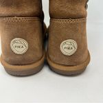 PIKA Teya Button Mid Boots shearling lined light chestnut size US 10 suede Brown Photo 6