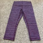 Lululemon Wunder Under HR 21" Edged Stripe Jacquard Blueprint Royal Ruby Legging Photo 4