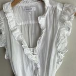 frame denim FRAME Lauren Ruffle Dress in White Photo 8