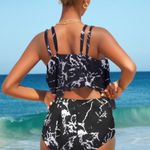 Souqfone Women Two Piece Ruffled Flounce High Waisted Bikini Photo 2