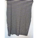 West Loop Women's Stripes Hooded Shift Mini Dress Blue & White Large NWOT Photo 5