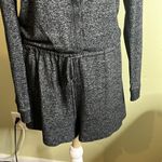 Aerie  Cozy Charcoal Gray Long Sleeve Romper Photo 2