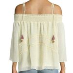 Rebecca Minkoff Casey Off-the-Shoulder Tassel Floral Blouse Photo 1