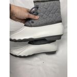 Jessica Carlyle Duck Boots Women's Size 8 White Grey Quilted Lace‎ Up Gray Photo 5