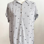 Jane and Delancey  French Bulldog Button Up Top Whimsical Dog Lover Large Photo 0