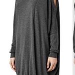ALLSAINTS Roulo Jumper Sweater Dress - Gray Asymmetrical Cold Shoulder Tunic Photo 7