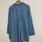 Jessica London  20W Plus Size Chambray Shirt Tunic 100% Cotton Hi-Low Button Up Photo 1