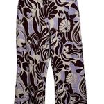 NEW NWT RIXO Mumbai Flared Print Trousers Chocolate Abstract Shell Multiple Size 6 Photo 3